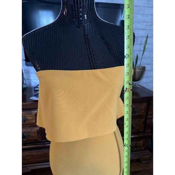Likely Golden Conrad Strapless Sheath Yellow Dress Womens Size 0 - Picture 6 of 7
